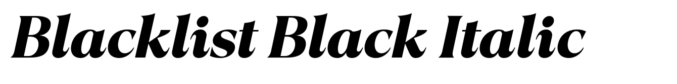 Blacklist Black Italic